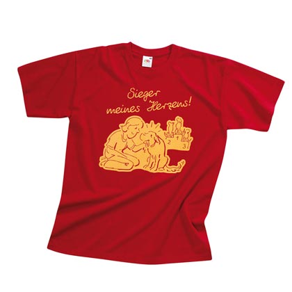 Cartoon-T-Shirt &bdquo;Sieger meines Herzens&rdquo;