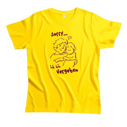 Cartoon-T-Shirt "Sorry, ich bin vergeben&rdquo;