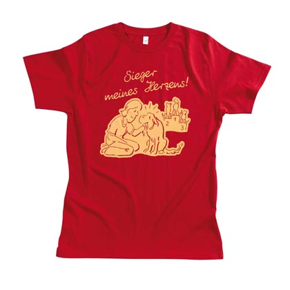 Cartoon-T-Shirt "Sieger meines Herzens&rdquo;