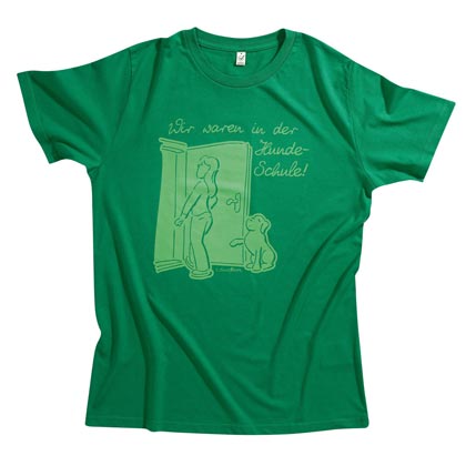 Cartoon-T-Shirt "Wir waren in der Hundeschule"