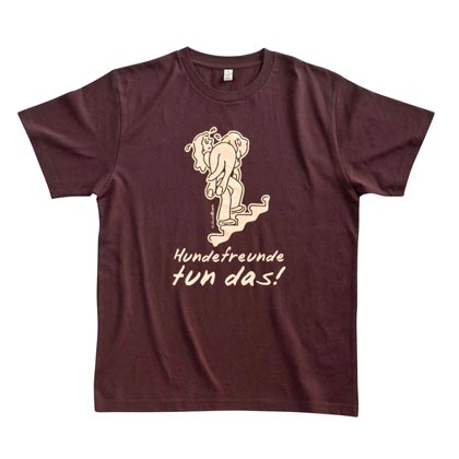 Cartoon-T-Shirt "Hundefreunde tun das"