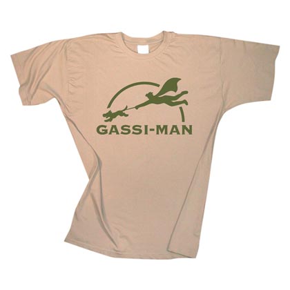 Cartoon-T-Shirt "Gassi-Man"
