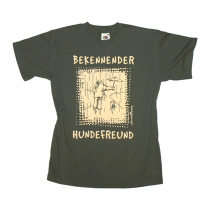 Cartoon-T-Shirt "Bekennender Hundefreund"