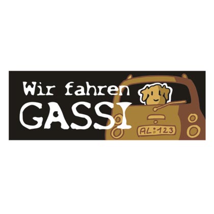 Autoaufkleber "Wir fahren Gassi"