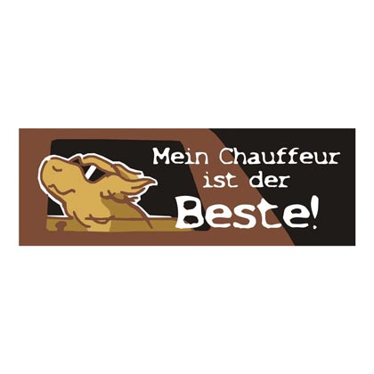 Autoaufkleber "Mein Chauffeur ist der Beste!"