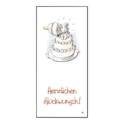 Gl&uuml;ckwunschkarte "Herzlichen Gl&uuml;ckwunsch"