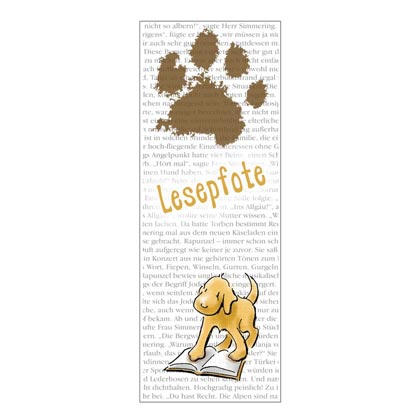Lesezeichen "Lesepfote"
