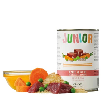 ALSA-Natur Junior-Men&uuml; Ente & Reis