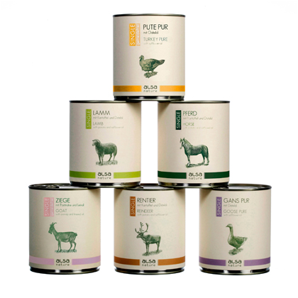 alsa-nature Single-Protein Dosen-Men&uuml;-Mix 800 g Dosen