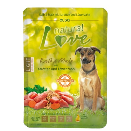 alsa natural Love Single-Protein Kalb mit Malz, Karotten und L&ouml;wenzahn