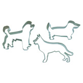 3er-Set Pl&auml;tzchen-Formen "Hunde-Trio"