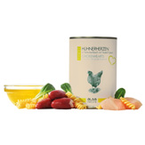 alsa-nature Finest H&uuml;hnerherzen in H&uuml;hnchenfleisch mit Nudel & Spinat