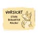 Cartoon-Aufkleber "Vorsicht - Stark behaarter Macho!"
