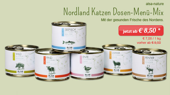 alsa-nature Nordland Katzen Dosen-Menü-Mix