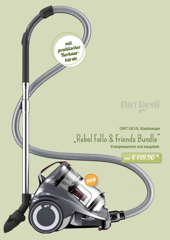 Dirt Devil Staubsauger "Rebel Fello & Friends Bundle"