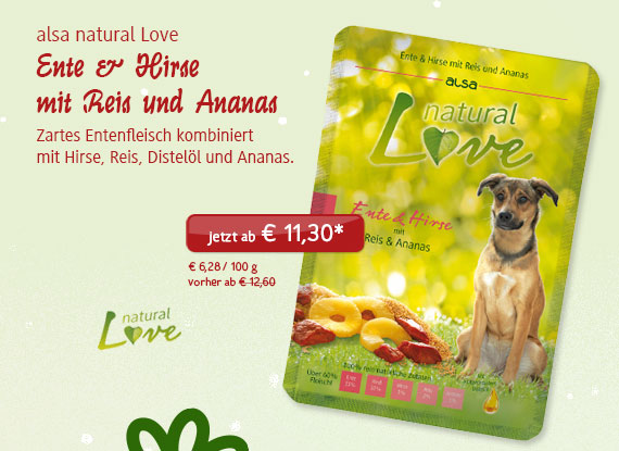 alsa natural Love Ente & Hirse mit Reis und Ananas