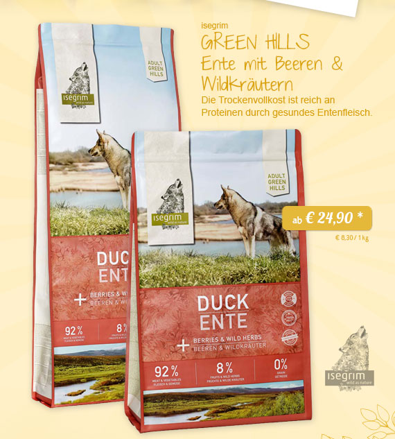 isegrim GREEN HILLS Ente mit Beeren & Wildkräutern