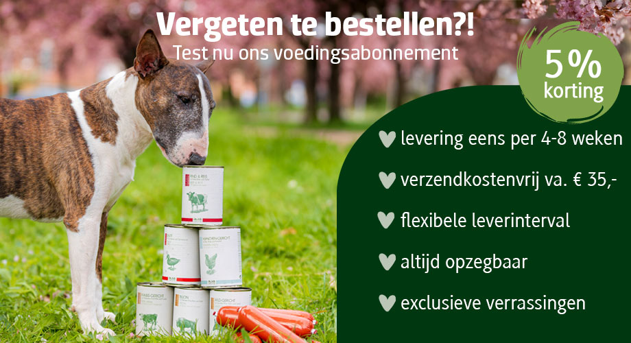 5 % prijsvoordeel, gratis verzending, op ieder moment opzegbaar zonder opzegtermijn, altijd aanpasbaar, geen abonnementsverplichtingen, regelmatig gratis kleine attenties alsa-nature Voedings-abonnement