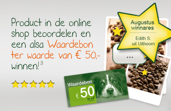 Product beoordelen en een alsa Waardebon ter waarde van € 50,- winnen!