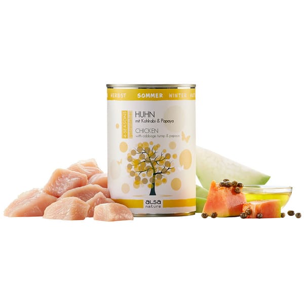 alsa-nature 4-SEASONS Zomermenu Kip met koolrabi en papaja