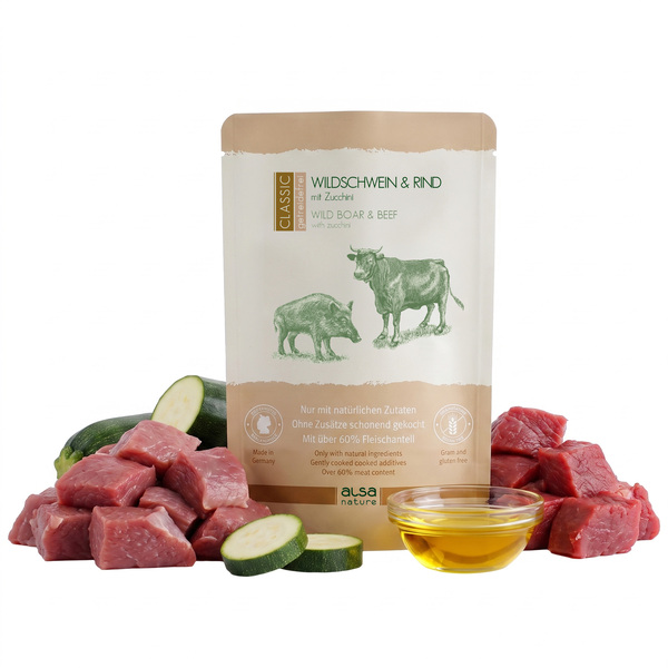 alsa-nature CLASSIC Wildschwein & Rind mit Zucchini