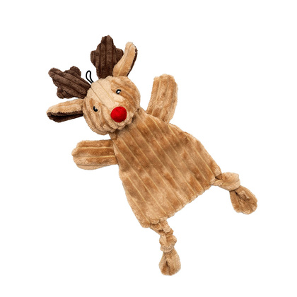 HuggleHounds® Hunde-Plüschspielzeug "HuggleFlatties® Rudy Reindeer"