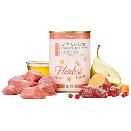 alsa-nature 4-SEASONS Herbst-Menü Wild & Hirsch mit Süßkartoffel