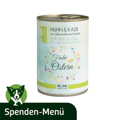 alsa-nature OSTERN Spendenmenü Huhn mit Kalb
