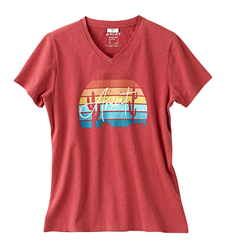 Ariat Damen T-Shirt R.E.A.L™ Horizon Tee aura orange heather, Gr. M