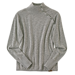 Ariat Damen Pullover WMS Half Moon Bay Sweater heather grey, Gr. XL