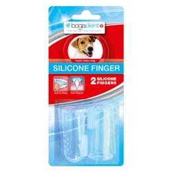 bogadent® Fingerzahnreiniger Silicone transparent, 2 Stück, Maße: ca. 5,5 cm