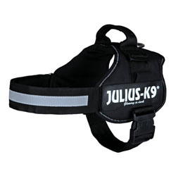 Julius-K9® Hundegeschirr Power schwarz, Gr. L, Breite: 50 mm, Bauchumfang: ca. 66 - 85 cm