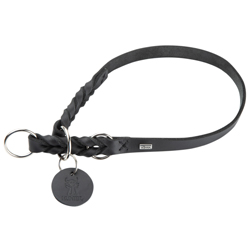 HUNTER Dressur-Halsband Solid Education schwarz, Gr. M-L, Breite: ca. 18 mm, Halsumfang: ca. 45 - 50 cm