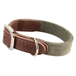 Cloud7® Hundehalsband Tivoli olive, Gr. L, Breite: ca. 2,5 cm, Halsumfang: ca. 36 - 44 cm