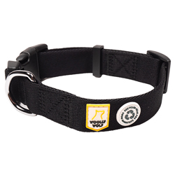 WOOLLY WOLF Hundehalsband Adventure raven black, Gr. 25-35, Breite: ca. 2 cm, Länge: ca. 25 - 35 cm