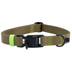 Cloud7® Hundehalsband Ipanema oliv-neon green, Gr. L, Breite: ca. 2,5 cm, Halsumfang: ca. 42 – 65 cm