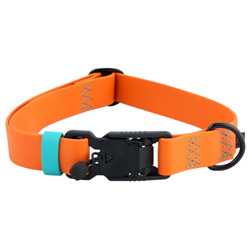 Cloud7® Hundehalsband Ipanema orange-aqua, Gr. L, Breite: ca. 2,5 cm, Halsumfang: ca. 42 – 65 cm