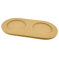 pino Napfunterlage Serving Tray Sand camel brown solid, Gr. S/M, Maße: ca. 41,5 x 22 cm