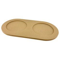 pino Napfunterlage Serving Tray Sand camel brown solid, Gr. L, Maße: ca. 48,5 x 22,5 cm