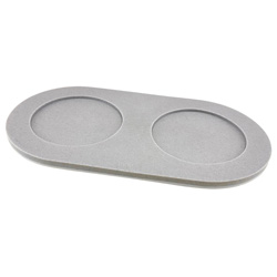 pino Napfunterlage Serving Tray Sand dolphin grey solid, Gr. S/M, Maße: ca. 41,5 x 22 cm