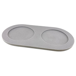 pino Napfunterlage Serving Tray Sand dolphin grey solid, Gr. L, Maße: ca. 48,5 x 22,5 cm