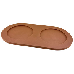 pino Napfunterlage Serving Tray Sand foxy terra solid, Gr. L, Maße: ca. 48,5 x 22,5 cm