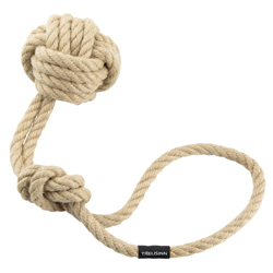 treusinn. Hundespielzeug Eco Tau Bolly beige, Gr. L, Länge: ca. 45 cm, Durchmesser:  ca. 8 cm