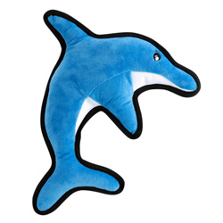 Beco Pets Hunde-Plüschspielzeug Delfin David blau, Maße: ca. 30 x 29,5 x 7 cm