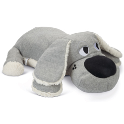 Hunde-Plüschspielzeug XL Hund grau, Breite: ca. 21 cm, Länge: ca. 70 cm