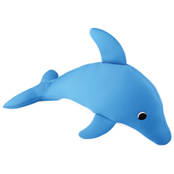 Hunde-Wasserspielzeug Delfin blau, Länge: ca. 40,5 cm