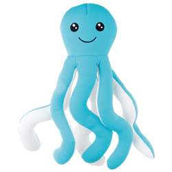Hunde-Wasserspielzeug Oktopus blau, Länge: ca. 36 cm