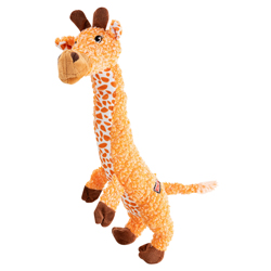 KONG Hundespielzeug Shakers Luv Giraffe orange, Länge: ca. 40 cm, Durchmesser:  ca. 5,5 – 7,5 cm