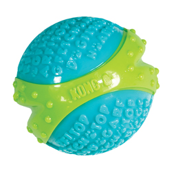 KONG Hunde-Wurfspielzeug Core Strength Ball grün-blau, Durchmesser:  ca. 7 cm