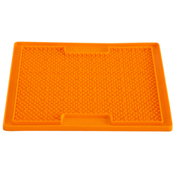 LickiMat® Hunde-Schleckmatte Soother orange, Maße: ca. 20 x 20 cm